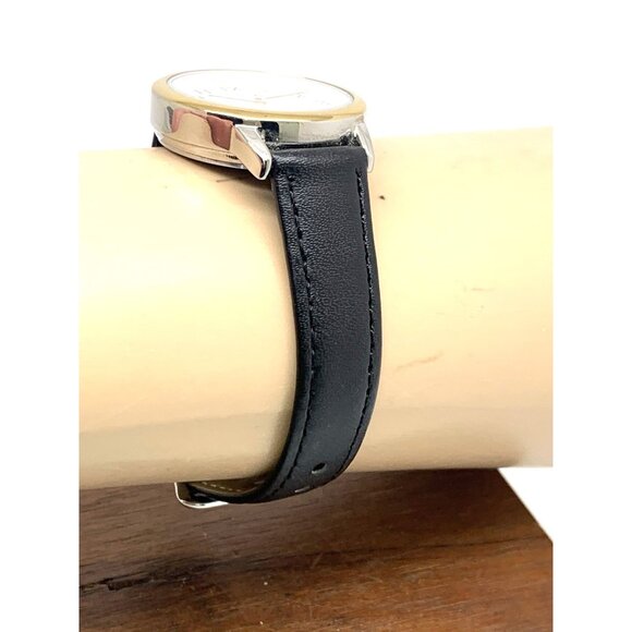 Timex Women's Watch TW2V94800 Quartz Indiglo White Dial Black Leather Strap 30mm - Picture 12 of 14